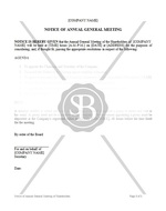 Notice of Annual General Meeting to appoint Chairman and Secretary